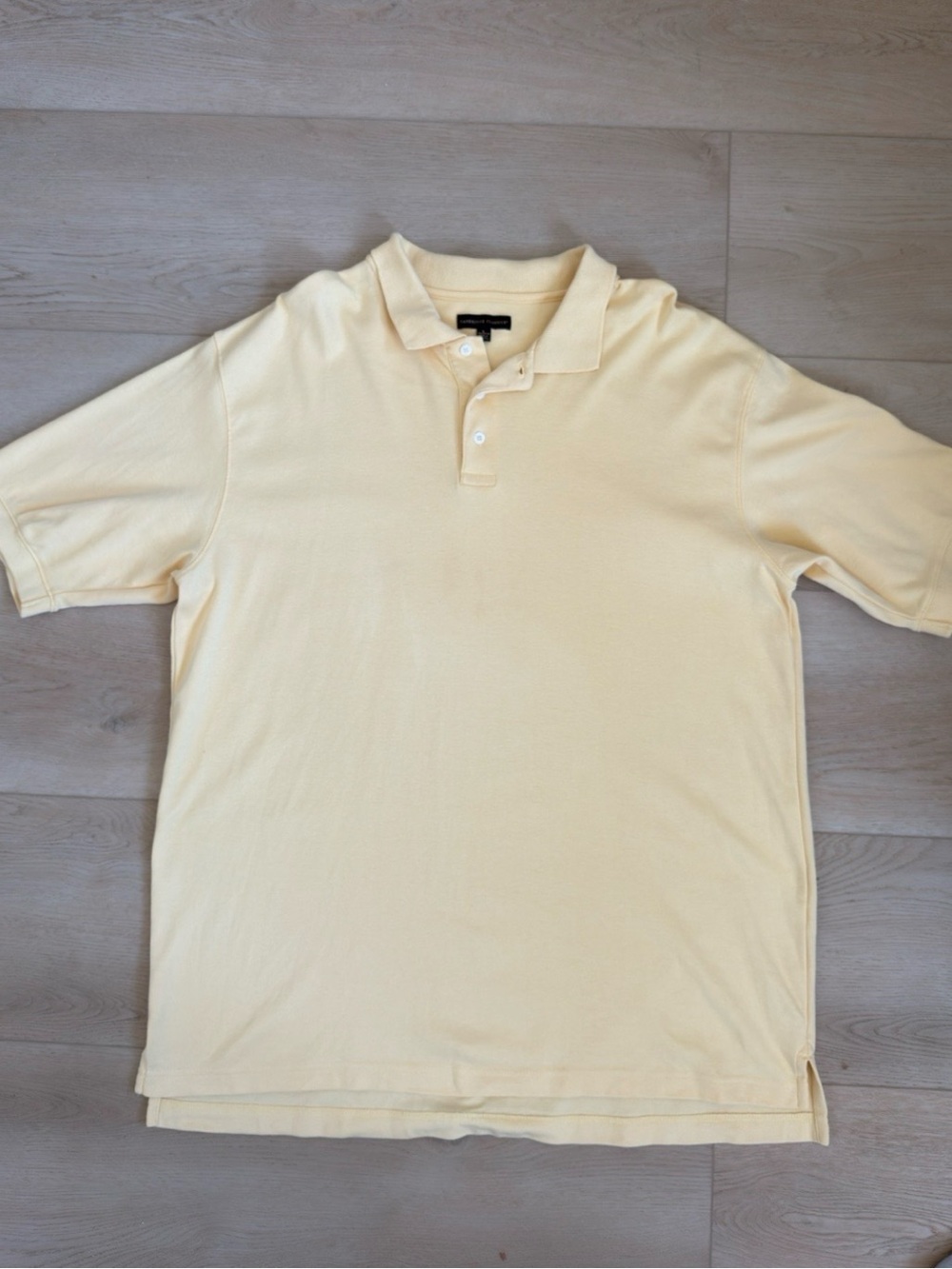 Cambridge Classics Men's Yellow Polo Short Sleeve Shirt Casual Top Size L